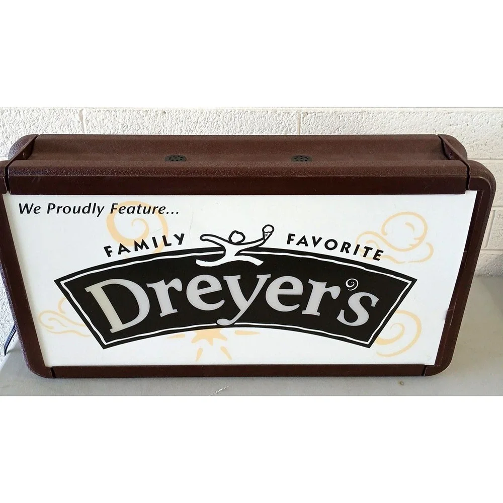 Ice Cream Advertisement Dreyer's LED Display lighted sign lightbox Wall Hang